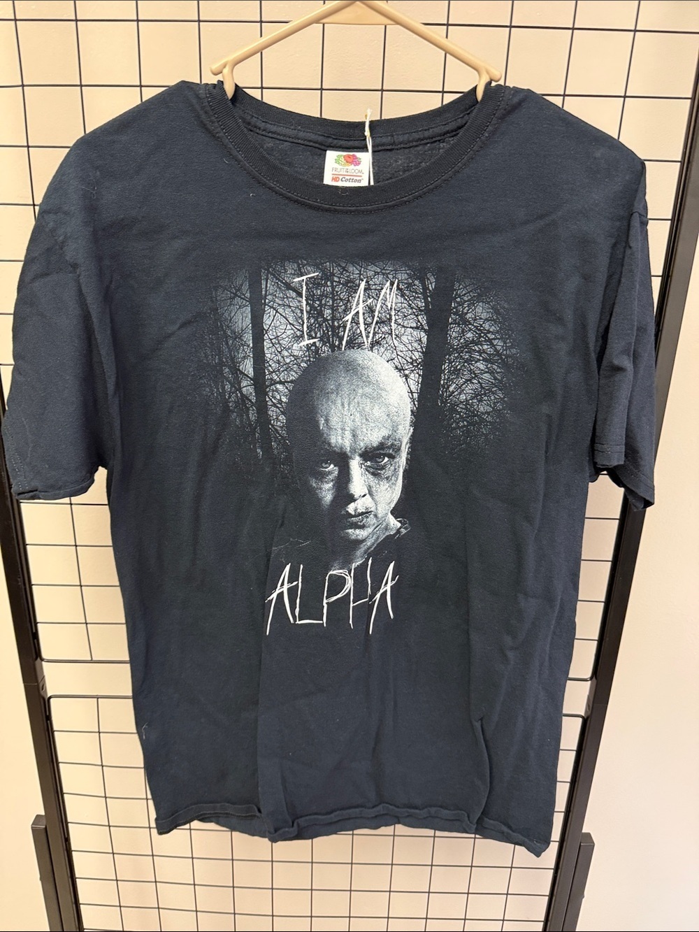 Fruit of the Loom Black Graphic 'I Am Alpha' Short Sleeve Tee